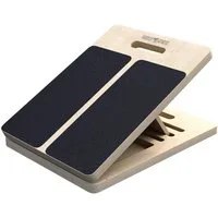 GORILLA SPORTS Balanceboard Gorilla Sports Wadendehner Schrägbrett Holz verstellbar 5 Stufen