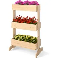 COSTWAY Blumenkasten (1 St), mit 3 Etagen, Blumentreppe, Hochbeet, 69x39x109cm