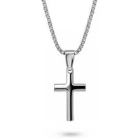 UNIQAL.de Kreuzkette UNIQAL Kreuz Halskette mit Anhänger Symbol (Edelstahl, Casual Style, Unisex, Basic, Deutsches Patent-und Markenamt), Kreuzanhänger