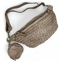sanumi Bauchtasche italienische Leder-Umhängetasche