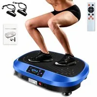 kehot Vibrationsplatte Ganzkörper, 3D Fitnessgeräte mit 2 Bändern & Fernbedienung, 200 W, 120 Intensitätsstufen, (Set, mit Trainingsbandern), Schwingung Modus, 6 voreingestellte Modi