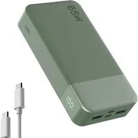 NOBIS Powerbank 20000mAh 65W Schnellladen USB-C/A PD Externer Akku Tragbare Powerbank (5 V), Schnelllade Powerbank, LED Anzeig, für Laptop Smartphone Tablet Reise