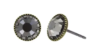 konplott - Ohrstecker - Black Jack grau/gold