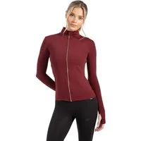 Smilodox Trainingsjacke Kenna Gold, Figurbetonte Sportjacke mit 3D Rubber Print, Stehkragen Goldener Reißverschluss formende Nähte atmungsaktive Laufjacke