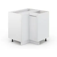 Vicco Eckunterschrank Fame-Line, Weiß Hochglanz/Weiß, 80.5 cm ohne Arbeitsplatte (1-St)