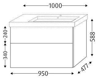 Sanipa WTU mit Auszügen für Becken rechts BR50422