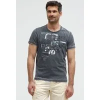 CAMP DAVID Rundhalsshirt mit Ausbrenner-Effekten