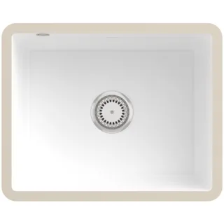 Villeroy und Boch Unterbauspüle 331001R1 mit Ablaufgarnitur und Handbetätigung, weiß