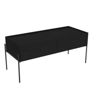 VitrA Equal Unterschrank 102 x 45 cm 2 Vollauszüge Schwarz-Eiche,64111 64111