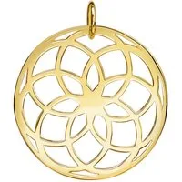 Materia Kettenanhänger Lebensblume / Blume des Lebens Gold KA-278, 925 Sterling Silber, vergoldet