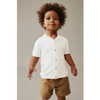 Next Polokragenpullover Strick-Polo-Shirt mit Reverskragen und Motiv (1-tlg)