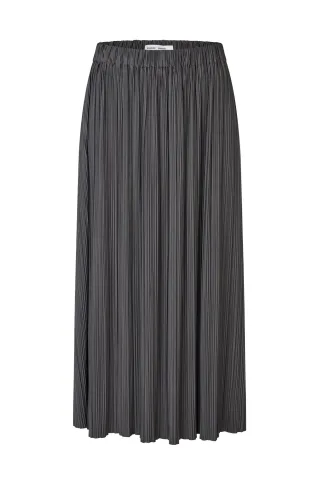 samsøe & samsøe - Plissee-Rock - Uma Skirt grau - Gr. - XS