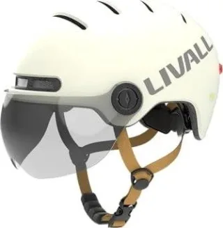 Livall L23 City Helm mit Visier weiß L (57-61 cm)