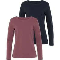 Vivance by Lascana Langarmshirt aus reiner Baumwolle (2er-Pack) aus luftiger Interlock-Qualität