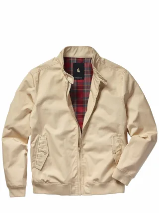 Mey & Edlich Herren Harrington-Jacke Kingsway Beige 65 % Polyester, 35 % Baumwolle