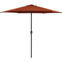 vidaXL Sonnenschirm Sonnenschirm mit Aluminium-Mast 270x246 cm Terrakotta