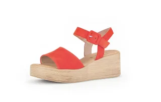 pius gabor - Plateau Sandalen Rauleder orange orange - Gr. - 5 UK