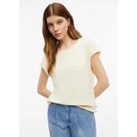 s.Oliver Kurzarmshirt T-Shirt Jersey-Shirt mit offenen Kanten und Brusttasche
