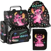 PASO Schulrucksack Schulset 3-tlg. - Lilo & Stitch Disney (Schulranzen-Set, 3-tlg)