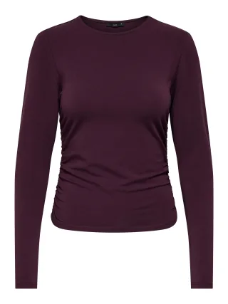 ONLY - ONLMIRA LIFE L/S RUCHING TOP JRS NOOS Winetasting - Gr. - S