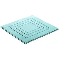 Vossen Badematte Feeling, Höhe 10 mm, beidseitig nutzbar, fußbodenheizungsgeeignet, Baumwolle, quadratisch, Badteppich, Uni-Farben, mit Bordüre, Hoch-Tief Effekt, reine Baumwolle