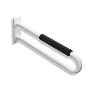 Hewi 801 Wandstützgriff 801.50.30133 600 mm, rubinrot, mit Armpolster schwarz