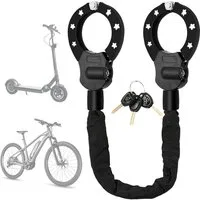 TLGREEN Kettenschloss E Scooter Schloss 6mm, Handschellenschloss (Hochsicherheits-Schlösser, 93cm, Fahrrad Schloss Diebstahlsicher), für E Scooter/Fahrräder/E-Bike/Motorrad/Kinderwagen