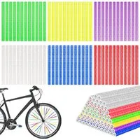 FELIXLEO Fahrradreflektor 72 Speichenreflektoren 6 Farben 360 Sichtbarkeit Fahrradzubehör, (1 St)