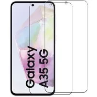 CoolGadget Schutzfolie Panzerfolie für Samsung Galaxy A35 5G, (9H Härtegrad, 2x Schutzglas, 1xReinigungset), Panzer Schutzfolie 2 Stück für Samsung Galaxy A35 5G Glas Folie