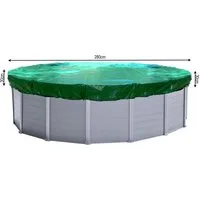 Quick Star Pool-Abdeckplane Rund 200g/m², Sommer & Winter Poolabdeckung, UV-Resistent