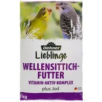 Dehner Lieblinge Wellensittich Futter, 5 kg / 10 kg, Vitamin-Aktiv-Komplex, Hauptfutter für: Wellensittiche, Hochwertige Hirsesorten und Saaten plus Jod