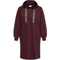 ONLY CARMAKOMA Sweatkleid CARALINA LIFE LEO DETAIL HOOD DRESS JRS