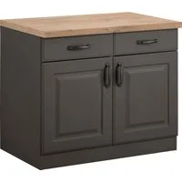 wiho Küchen Unterschrank Erla 100 cm breit mit Kassettenfront