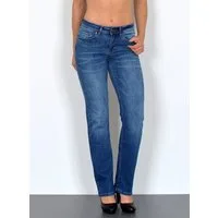 ESRA Straight-Jeans High Waist Damen Jeans Straight Leg Hose Stretch gerader Schnitt G2 Straight Jeans Damen Stretch Regular Jeans High Waist bis Plus Size