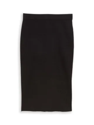 Tom Tailor - Midi-Rock mit Schlitz schwarz - Gr. - 34