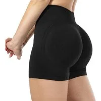 Smilodox Shorts Issy, High Waist Yogashorts mit Scrunch-Effekt, nahtlos, figurformend Push-up, Radlerhose, elastisch, Yoga, Pilates & Training