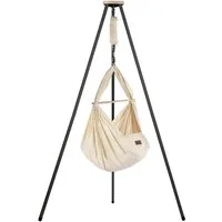 Stubenbett Federwiege Bio mit Tipi Anthrazit