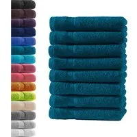 Hometex Premium Textiles Handtuch in Premium Qualität 500 g/m², Feinster Frottier-Stoff 100% Baumwolle, 8x Gästetuch, weich, saugfähig, extra schwer & flauschig