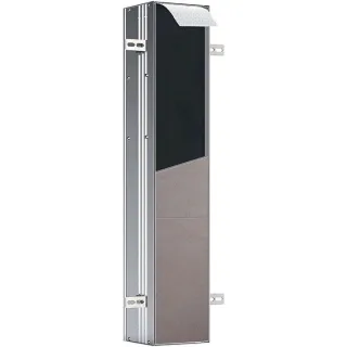 Emco Asis plus Unterputz-WC-Bürstengarnitur 975611011 11011, Türanschlag rechts, Aluminium, 803mm, Tür befliesbar