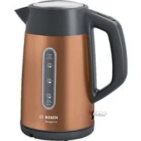 BOSCH Wasserkocher DesignLine TWK4P439, Ausgießen ohne Spritzer, Tassenanzeige, 1,7 l, 2400 W, Wasserstandsanzeige, Überhitzungsschutz, orange