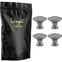 heimzeit Möbelgriff heimzeit Möbelknöpfe Rund groß (Set, 4-St), für Schubladen, Türen und Kommoden, inkl. Schraube