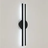 Riserva LED Außen-Wandleuchte Moderne LED Wandleuchte 58cm, 18W 6500K Kaltweiß, Acryl Schwarz, LED wechselbar