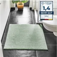 Andiamo Badematte Arezzo, Badvorleger, Badezimmer Teppich, Duschvorleger, Höhe 16 mm, rutschhemmend beschichtet, schnell trocknend, fußbodenheizungsgeeignet, Polyester, rechteckig, Uni Farben, weich & kuschelig, auch in rund & als 2er Set erhältlich