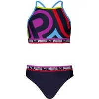 PUMA Triangel-Bikini PUMA SWIM GIRLS PLACED PRINT BIKINI SET (Set) Big-Wording, Logoschriftzug