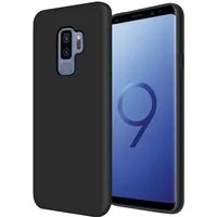 CoolGadget Handyhülle Handy Schutzhülle für Samsung Galaxy S9 Plus matt schwarz 6,2 Zoll, Silikon TPU Hülle Schutz Tasche Cover schlicht Slim Case