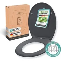 Benkstein WC-Sitz Premium WC-Deckel antibakteriell, bedruckter Deckel, Duroplast Klodeckel mit Quick-Release-Funktion und Absenkautomatik