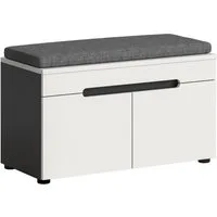Home affaire Sitzbank REHAT, TOPSELLER!, Breite 80cm, 2 Türen, 2 Fächer inkl. Sitzkissen (2-St., in verschiedenen Farben erhältlich), Garderobenbank, Flurbank, Dielenbank, Bank mit Stauraum, Bank