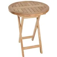 LC Garden Gartentisch »Riva« Teak Klapptisch Gartentisch Beistelltisch rund ?70x75cm