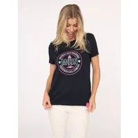 Zwillingsherz T-Shirt "Heimat des Herzens" Stickerei, Kurzarm, Rundhalsausschnitt, maritim