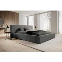 Compleo Polsterbett mit Bettkasten und Lattenrost, gepolstertes Kopfteil HEVE (Kostenlose Lieferung! TOP ANGEBOT), DesignerBett, Viele Varianten zur Auswahl–wählen Sie Größe und Farbe!